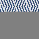 5' X 8' Navy Blue And Ivory Geometric Washable Area Rug With UV Protection - HomeRoots - Flyclothing LLC
