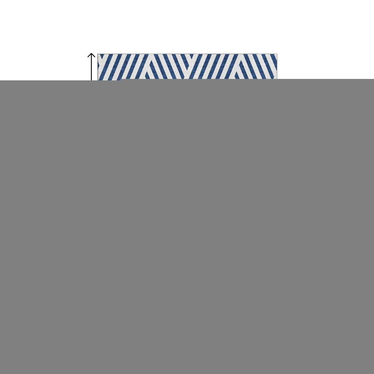 8' X 10' Navy Blue And Ivory Geometric Washable Area Rug With UV Protection - HomeRoots - Flyclothing LLC