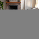 8' X 10' Navy Blue And Ivory Geometric Washable Area Rug With UV Protection - HomeRoots - Flyclothing LLC