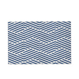 9' X 12' Navy Blue And Ivory Geometric Washable Area Rug With UV Protection - HomeRoots - Flyclothing LLC