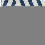 9' X 12' Navy Blue And Ivory Geometric Washable Area Rug With UV Protection - HomeRoots - Flyclothing LLC