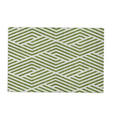 10' X 14' Olive Green And Ivory Geometric Washable Area Rug With UV Protection - HomeRoots - Flyclothing LLC