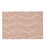 3' X 5' Rust And Ivory Geometric Washable Area Rug With UV Protection - HomeRoots - Flyclothing LLC