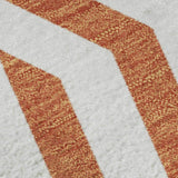 3' X 5' Rust And Ivory Geometric Washable Area Rug With UV Protection - HomeRoots - Flyclothing LLC