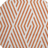 8' Rust And Ivory Geometric Washable Round Rug With UV Protection - HomeRoots - Flyclothing LLC
