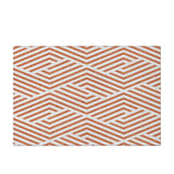 9' X 12' Rust And Ivory Geometric Washable Area Rug With UV Protection - HomeRoots - Flyclothing LLC
