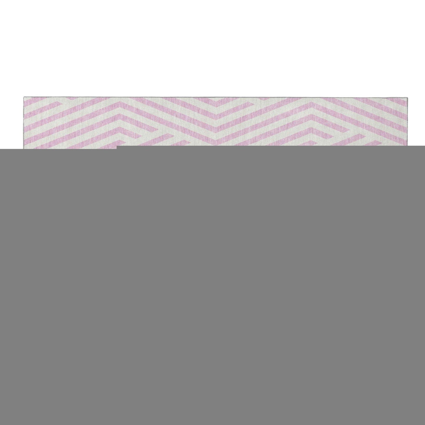 5' X 8' Pink And Ivory Geometric Washable Area Rug With UV Protection - HomeRoots - Flyclothing LLC