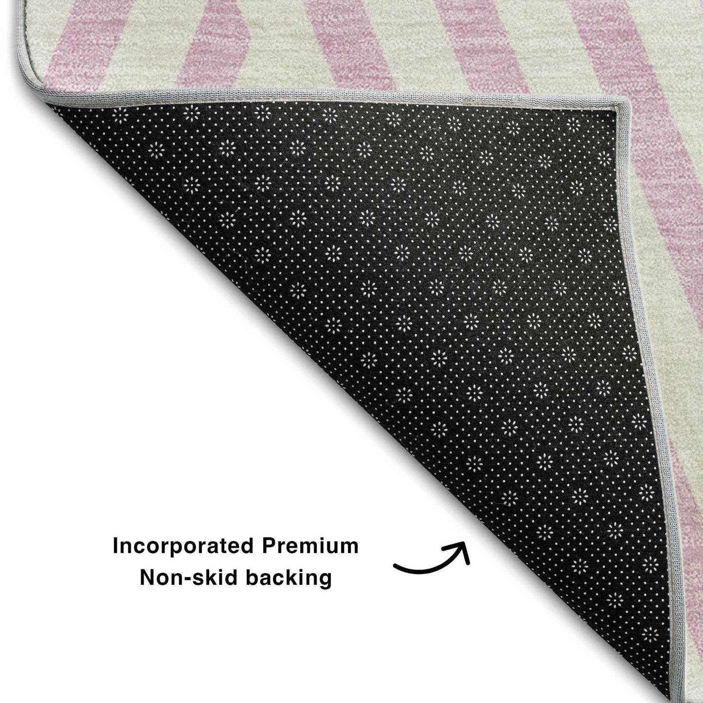 5' X 8' Pink And Ivory Geometric Washable Area Rug With UV Protection - HomeRoots - Flyclothing LLC