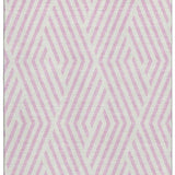 8' X 10' Pink And Ivory Geometric Washable Area Rug With UV Protection - HomeRoots - Flyclothing LLC