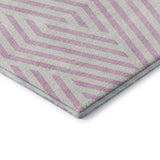 9' X 12' Pink And Ivory Geometric Washable Area Rug With UV Protection - HomeRoots - Flyclothing LLC