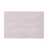 10' X 14' Pink And Ivory Geometric Washable Area Rug With UV Protection - HomeRoots - Flyclothing LLC