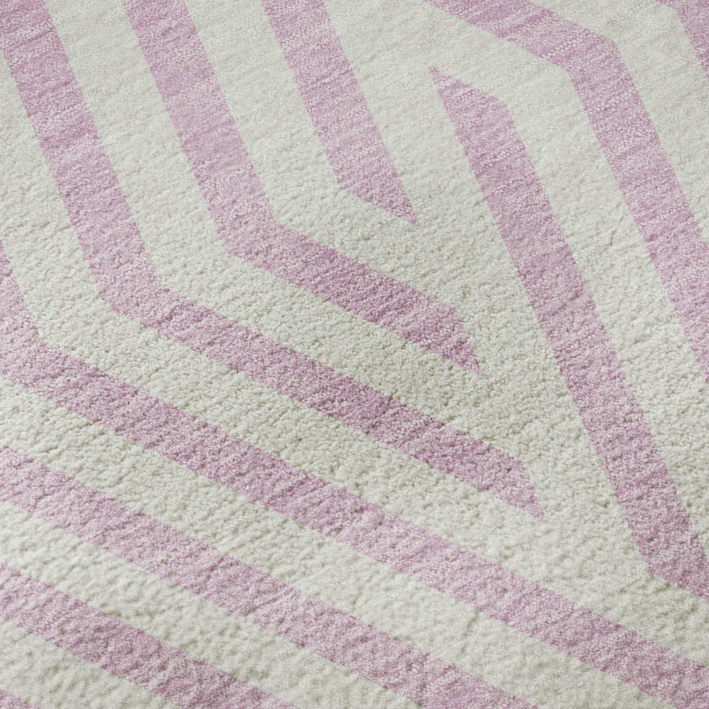 10' X 14' Pink And Ivory Geometric Washable Area Rug With UV Protection - HomeRoots - Flyclothing LLC