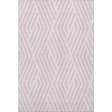 10' X 14' Pink And Ivory Geometric Washable Area Rug With UV Protection - HomeRoots - Flyclothing LLC