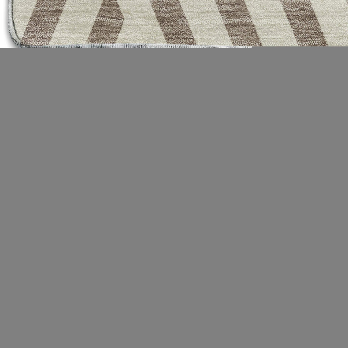 9' X 12' Taupe And Ivory Geometric Washable Area Rug With UV Protection - HomeRoots - Flyclothing LLC