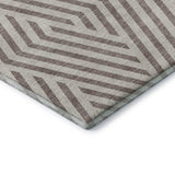 10' X 14' Taupe And Ivory Geometric Washable Area Rug With UV Protection - HomeRoots - Flyclothing LLC