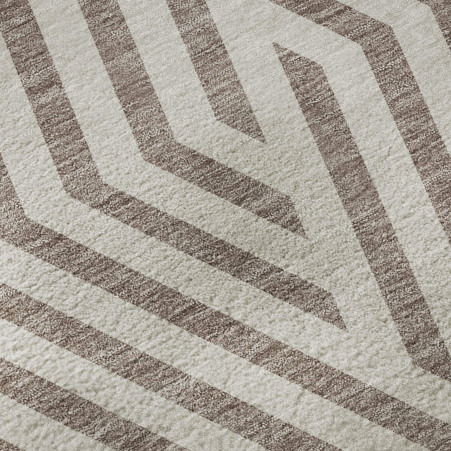 10' X 14' Taupe And Ivory Geometric Washable Area Rug With UV Protection - HomeRoots - Flyclothing LLC