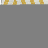8' Yellow And Ivory Geometric Washable Round Rug With UV Protection - HomeRoots - Flyclothing LLC