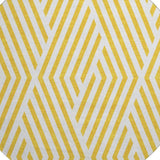 8' Yellow And Ivory Geometric Washable Round Rug With UV Protection - HomeRoots - Flyclothing LLC