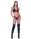 Roma Costume 6488 2PC Faux Leather Bikini Set - Roma Costume