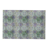 3' X 5' Green Blush And Teal Floral Medallion Distressed Washable Area Rug With UV Protection - HomeRoots - Flyclothing LLC