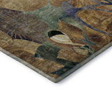 5' X 8' Beige Blue And Purple Abstract Distressed Washable Area Rug With UV Protection - HomeRoots - Flyclothing LLC