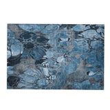 3' X 5' Blue Ivory And Gray Abstract Distressed Washable Area Rug With UV Protection - HomeRoots - Flyclothing LLC