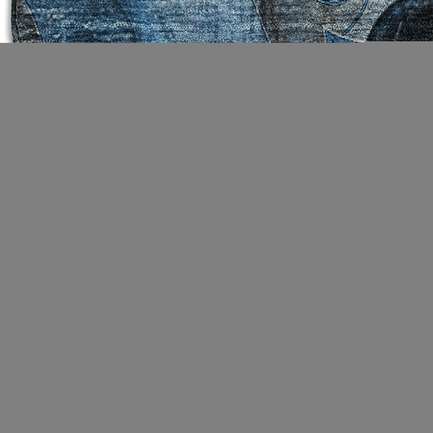 3' X 5' Blue Ivory And Gray Abstract Distressed Washable Area Rug With UV Protection - HomeRoots - Flyclothing LLC