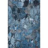 8' X 10' Blue Ivory And Gray Abstract Distressed Washable Area Rug With UV Protection - HomeRoots - Flyclothing LLC
