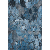 9' X 12' Blue Ivory And Gray Abstract Distressed Washable Area Rug With UV Protection - HomeRoots - Flyclothing LLC