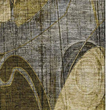 5' X 8' Brown Beige And Gold Abstract Distressed Washable Area Rug With UV Protection - HomeRoots - Flyclothing LLC