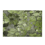 3' X 5' Fern Green And Gray Abstract Distressed Washable Area Rug With UV Protection - HomeRoots - Flyclothing LLC