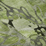 10' X 14' Fern Green And Gray Abstract Distressed Washable Area Rug With UV Protection - HomeRoots - Flyclothing LLC