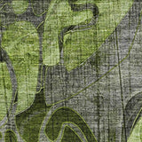 10' X 14' Fern Green And Gray Abstract Distressed Washable Area Rug With UV Protection - HomeRoots - Flyclothing LLC