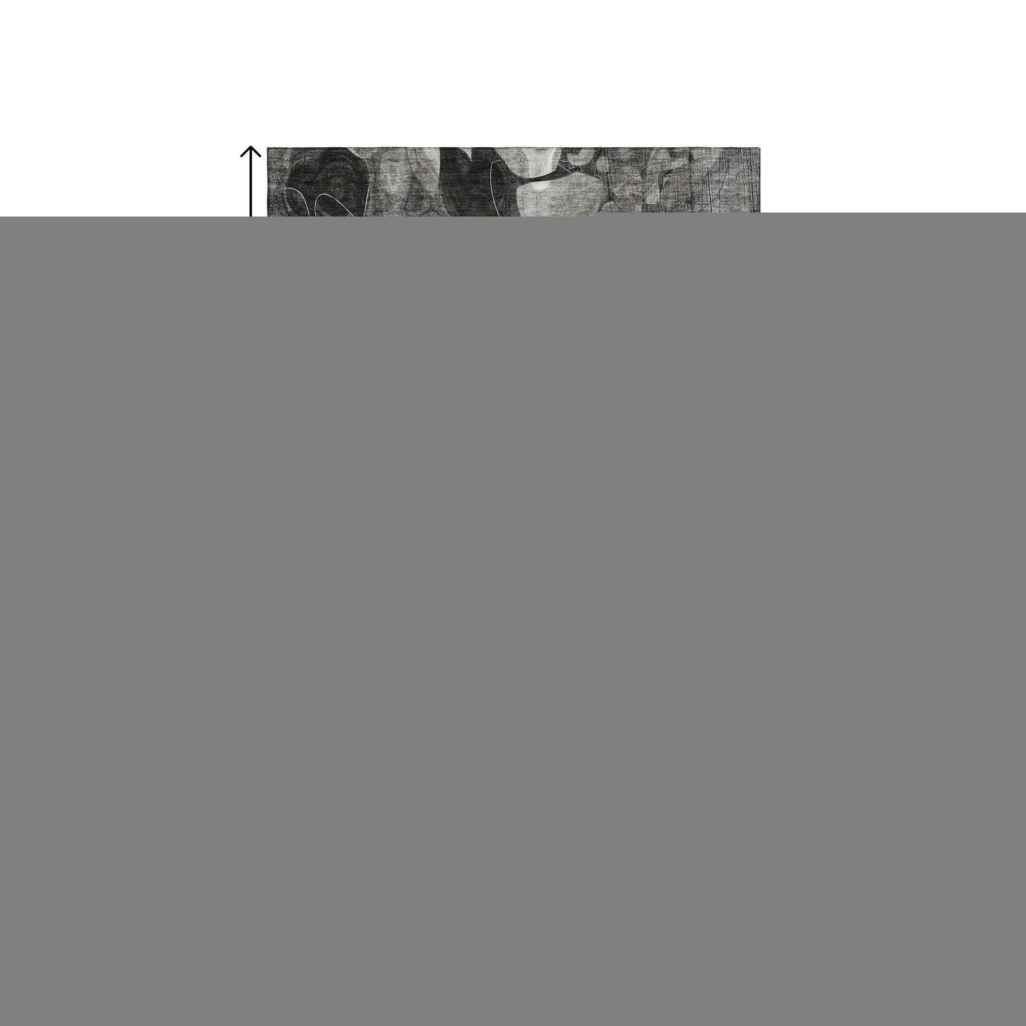 3' X 5' Gray And Ivory Abstract Distressed Washable Area Rug With UV Protection - HomeRoots - Flyclothing LLC