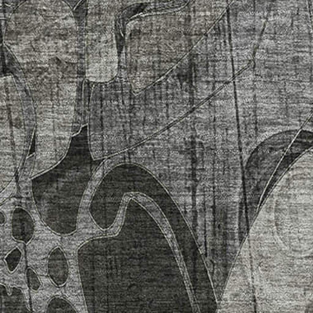 5' X 8' Gray And Ivory Abstract Distressed Washable Area Rug With UV Protection - HomeRoots - Flyclothing LLC