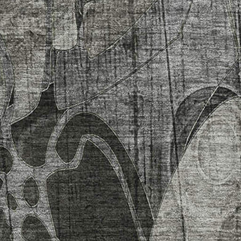 10' X 14' Gray And Ivory Abstract Distressed Washable Area Rug With UV Protection - HomeRoots - Flyclothing LLC