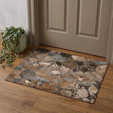3' X 5' Rust And Gray Abstract Distressed Washable Area Rug With UV Protection - HomeRoots - Flyclothing LLC