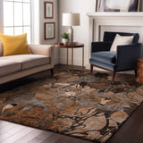 3' X 5' Rust And Gray Abstract Distressed Washable Area Rug With UV Protection - HomeRoots - Flyclothing LLC