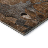 3' X 5' Rust And Gray Abstract Distressed Washable Area Rug With UV Protection - HomeRoots - Flyclothing LLC