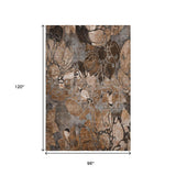 8' X 10' Rust And Gray Abstract Distressed Washable Area Rug With UV Protection - HomeRoots - Flyclothing LLC
