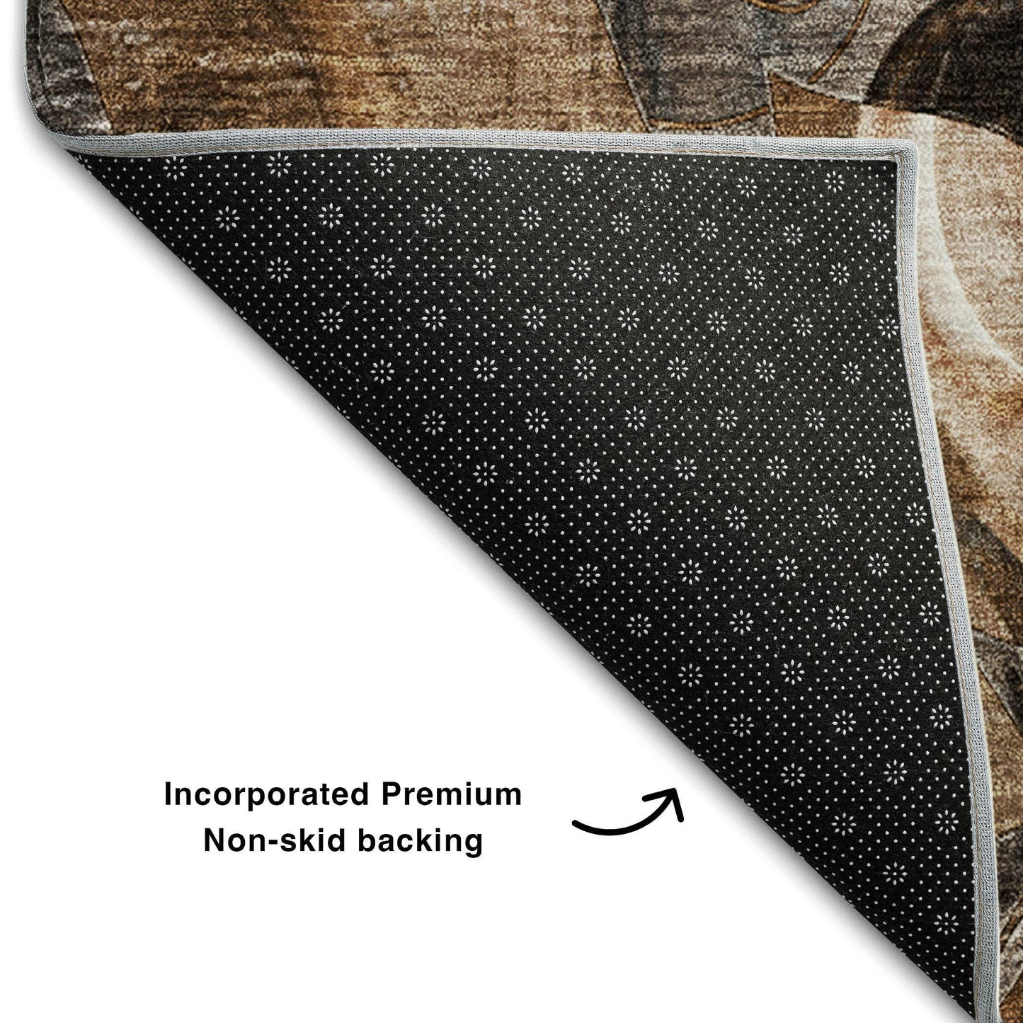 9' X 12' Rust And Gray Abstract Distressed Washable Area Rug With UV Protection - HomeRoots - Flyclothing LLC