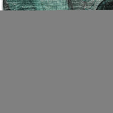 9' X 12' Teal And Gray Abstract Distressed Washable Area Rug With UV Protection - HomeRoots - Flyclothing LLC