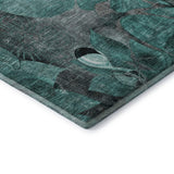 9' X 12' Teal And Gray Abstract Distressed Washable Area Rug With UV Protection - HomeRoots - Flyclothing LLC