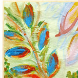 Vibrant Green And Yellow Modern Floral Giclee Silver Framed Wall Art - Homeroots - Flyclothing LLC