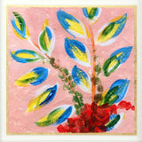 Vibrant Pink And Blue Modern Floral Giclee Silver Framed Wall Art - Homeroots - Flyclothing LLC