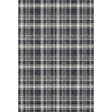 3' X 5' Black And Ivory Plaid Washable Area Rug With UV Protection - HomeRoots - Flyclothing LLC