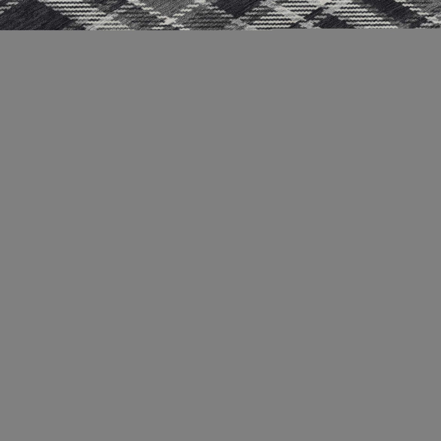 3' X 5' Black And Ivory Plaid Washable Area Rug With UV Protection - HomeRoots - Flyclothing LLC