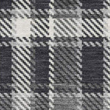 10' X 14' Black And Ivory Plaid Washable Area Rug With UV Protection - HomeRoots - Flyclothing LLC