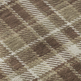 9' X 12' Chocolate And Ivory Plaid Washable Area Rug With UV Protection - HomeRoots - Flyclothing LLC