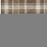 9' X 12' Chocolate And Ivory Plaid Washable Area Rug With UV Protection - HomeRoots - Flyclothing LLC
